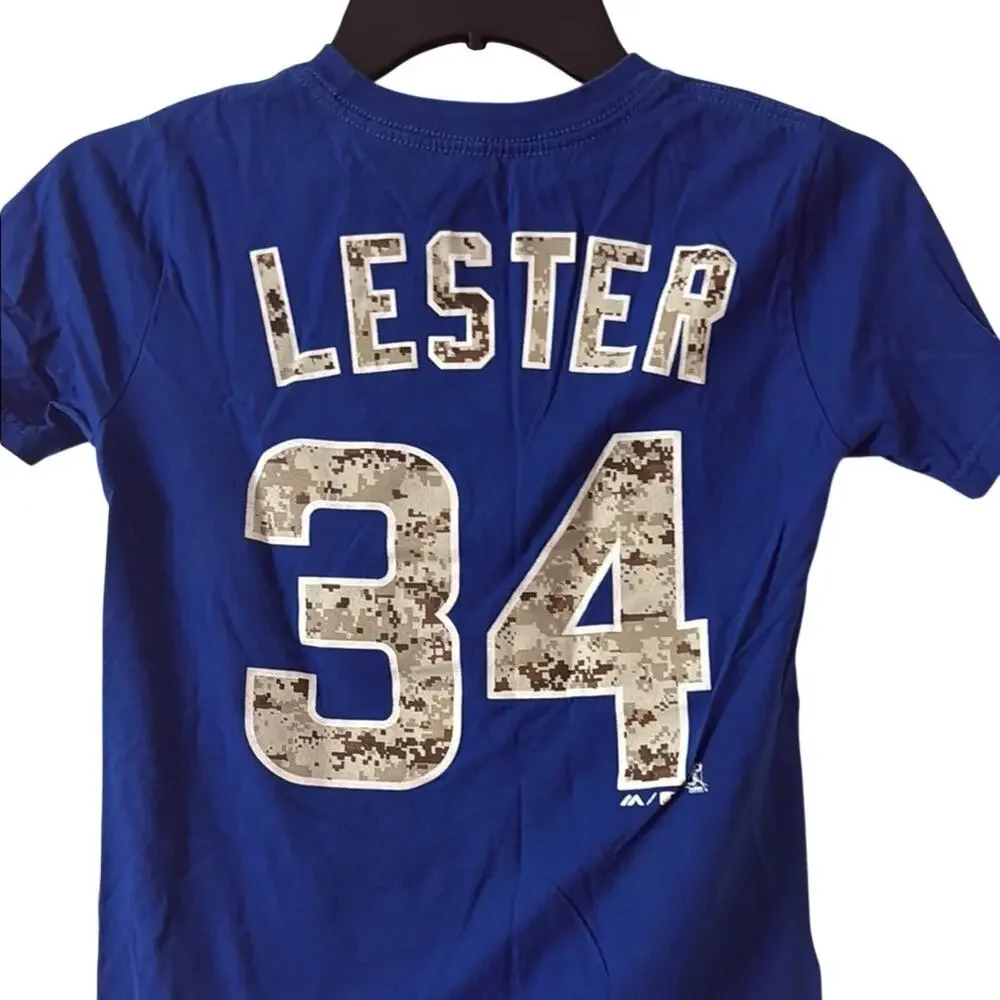 Majestic Blue Chicago Short Sleeve Tee Kids Small‎